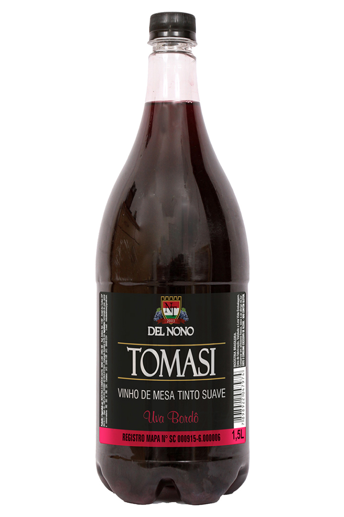 VINHO DE MESA TINTO SUAVE DEL NONO TOMASI 1,5 LITROS