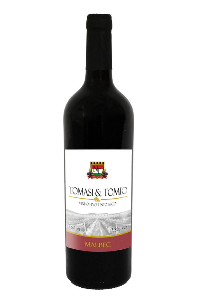 Vinho Fino Tinto Seco Malbec Tomasi & Tomio 750 ml