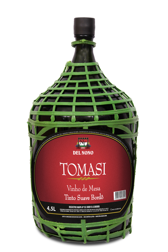VINHO DE MESA TINTO SUAVE DEL NONO TOMASI 4,5 LITROS