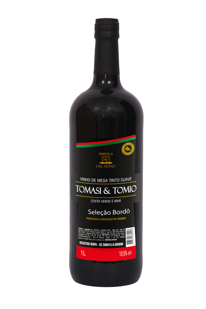 VINHO TINTO SUAVE TOMASI & TOMIO 1 LITRO