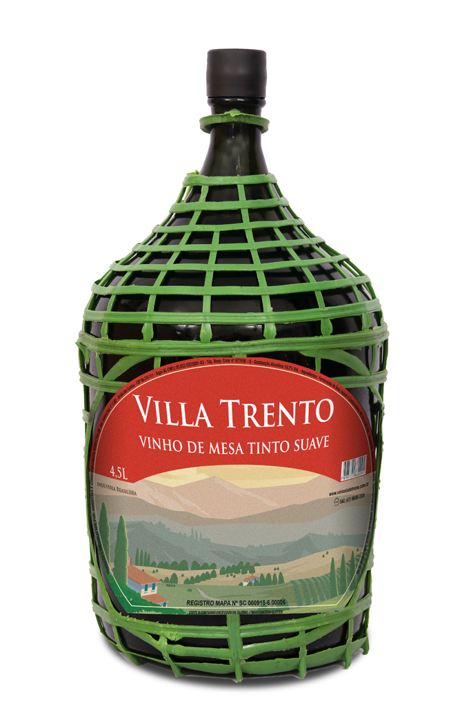 VINHO DE MESA TINTO SUAVE VILLA TRENTO 4,5 LITROS