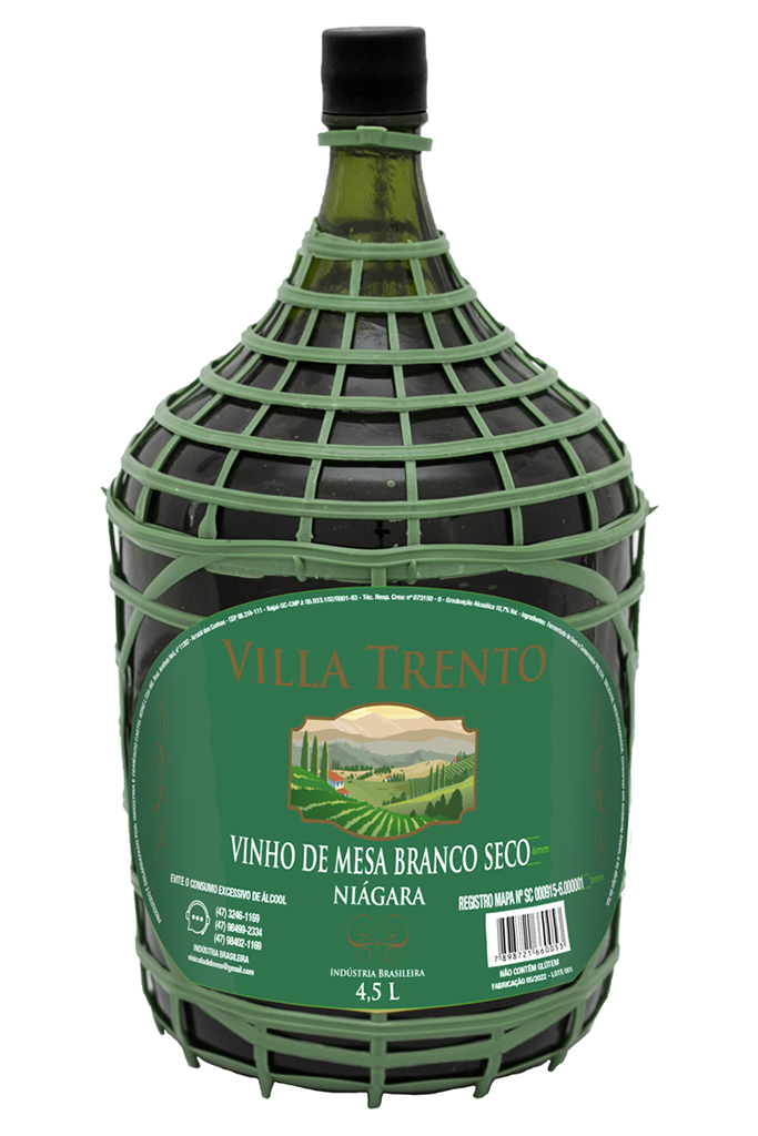 Vinho de Mesa Branco Seco Villa Trento 4,5 Litros