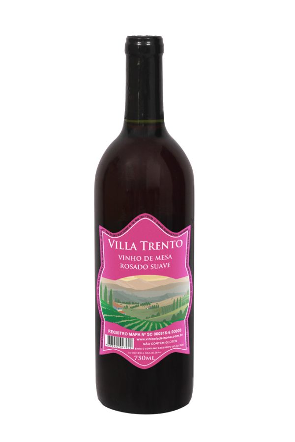 Vinho de Mesa Rosado Suave Villa Trento 750 ml